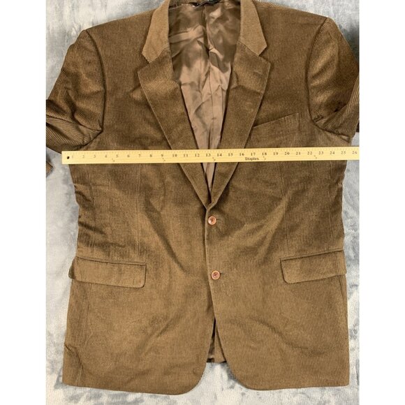 Jos A Bank Men's Brown Wool Silk Corduroy Sport Coat Blazer Jacket Size 48L - Picture 8 of 11